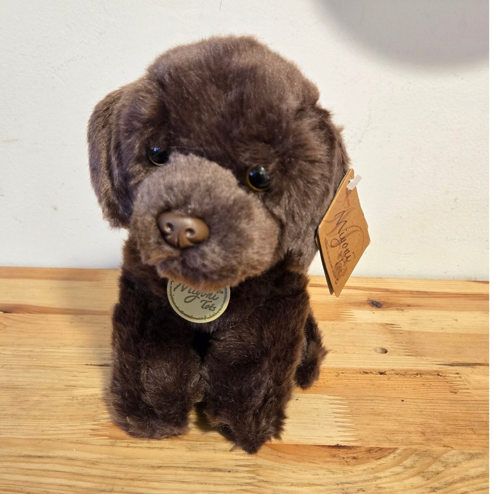 Aurora Miyoni 11" Chocolate Brown Labrador Plush Dog Bean Bag